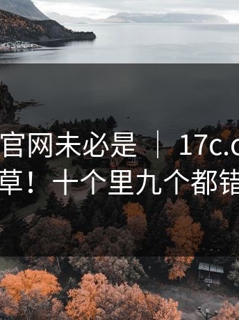 你以为的官网未必是 ｜ 17c.com - 17c一起草！十个里九个都错在这